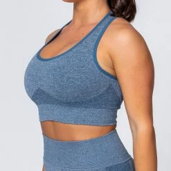 Muscle Nation Comfort Seamless Bra - Navy Marl