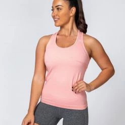 Muscle Nation Womens Comfort Seamless Tank - Ballet Pink Marl