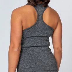 Muscle Nation Comfort Seamless Tank - Charcoal Marl Womens