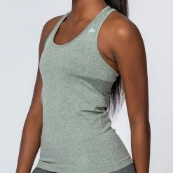 Muscle Nation Comfort Seamless Tank - Khaki Marl