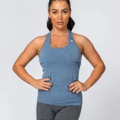 Muscle Nation Comfort Seamless Tank - Navy Marl