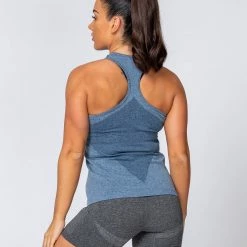 Muscle Nation Comfort Seamless Tank - Navy Marl