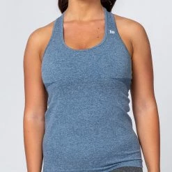 Muscle Nation Comfort Seamless Tank - Navy Marl