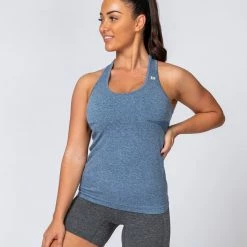 Muscle Nation Comfort Seamless Tank - Navy Marl