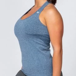 Muscle Nation Comfort Seamless Tank - Navy Marl