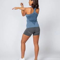 Muscle Nation Comfort Seamless Tank - Navy Marl