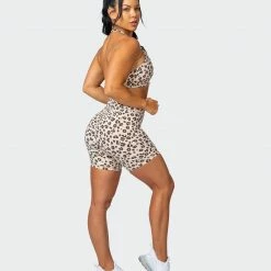 Muscle Nation Womens Coastal Bralette - Cheetah Print