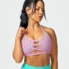 Muscle Nation Coastal Bralette - Cotton Candy Cheetah Print 1 Muscle Nation Coastal Bralette - Cotton Candy Cheetah Print