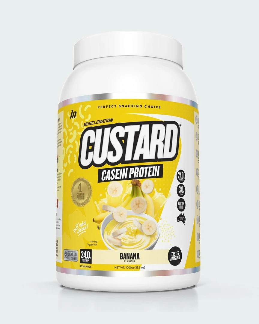 Muscle Nation CUSTARD Casein Protein - Banana - 25 Serves 30% EOFY SALE 3 Muscle Nation CUSTARD Casein Protein - Banana - 25 Serves 30% EOFY SALE