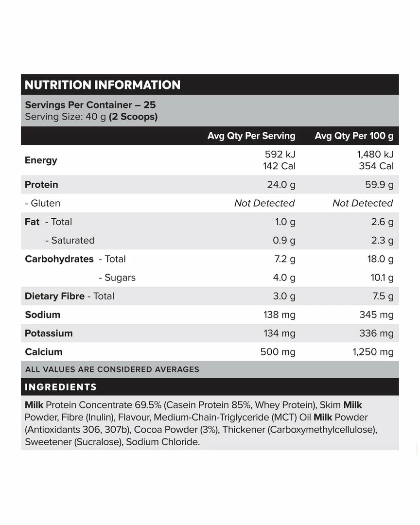 Muscle Nation CUSTARD Casein Protein - Choc Hazelnut - 25 Serves 30% EOFY SALE 6 Muscle Nation CUSTARD Casein Protein - Choc Hazelnut - 25 Serves 30% EOFY SALE