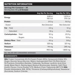 Muscle Nation CUSTARD Casein Protein - Choc Honeycomb - 25 Serves