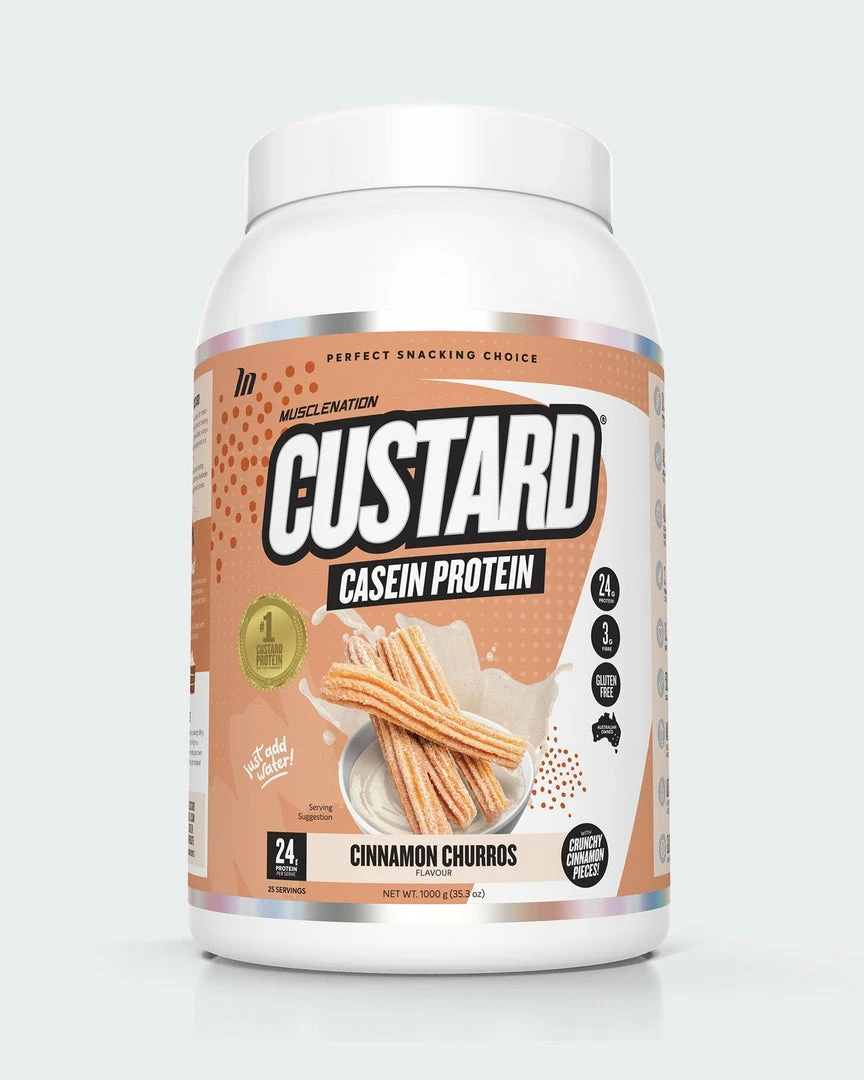 Muscle Nation CUSTARD Casein Protein - Cinnamon Churros - 25 Serves 30% EOFY SALE 3 Muscle Nation CUSTARD Casein Protein - Cinnamon Churros - 25 Serves 30% EOFY SALE