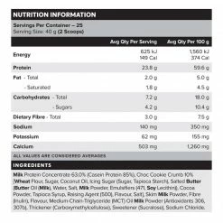 Muscle Nation CUSTARD Casein Protein - Cookies & Cream - 25 Serves