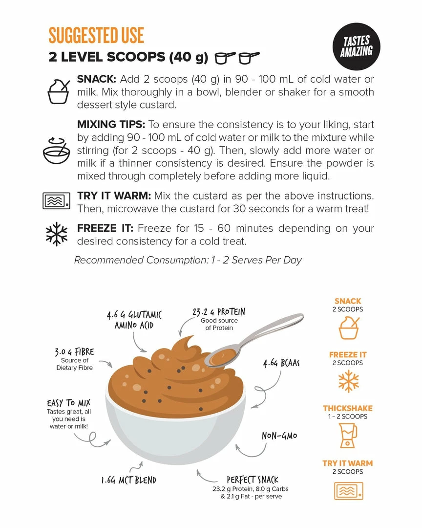 Muscle Nation 30% EOFY SALE CUSTARD Casein Protein - Golden Ice Cream - 25 Serves 4 Muscle Nation 30% EOFY SALE CUSTARD Casein Protein - Golden Ice Cream - 25 Serves