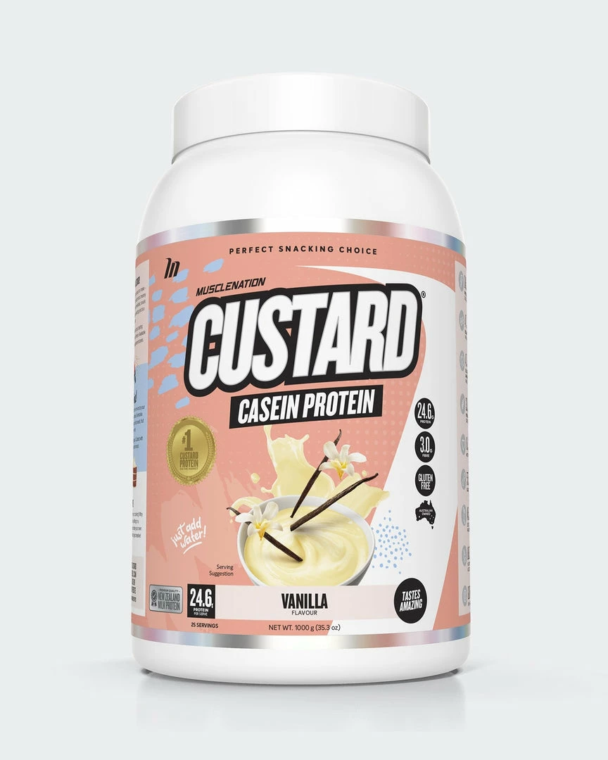 Muscle Nation CUSTARD Casein Protein - Vanilla - 25 Serves 3 Muscle Nation CUSTARD Casein Protein - Vanilla - 25 Serves