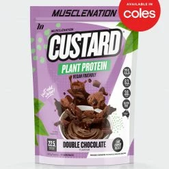 Muscle Nation CUSTARD Plant Protein - Double Chocolate - 11 Serves 30% EOFY SALE