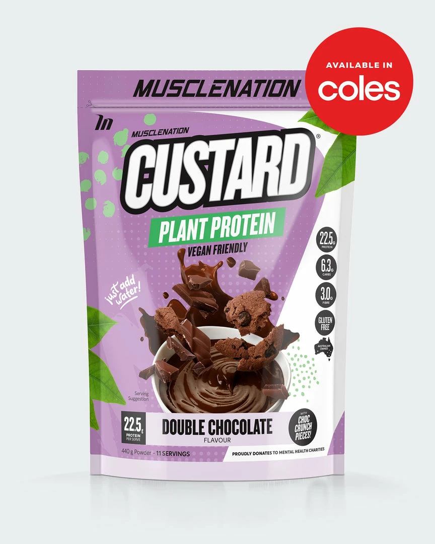 Muscle Nation CUSTARD Plant Protein - Double Chocolate - 11 Serves 30% EOFY SALE 3 Muscle Nation CUSTARD Plant Protein - Double Chocolate - 11 Serves 30% EOFY SALE