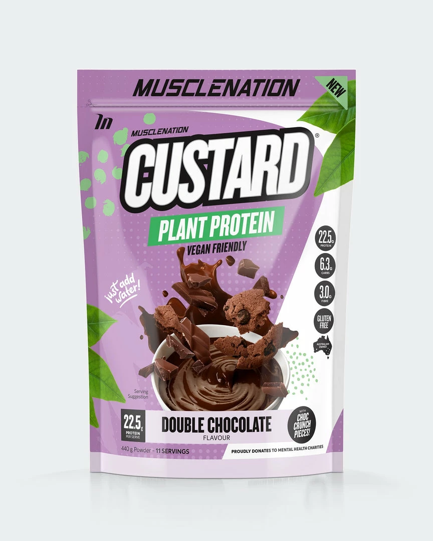 Muscle Nation CUSTARD Plant Protein - Double Chocolate - 11 Serves 30% EOFY SALE 4 Muscle Nation CUSTARD Plant Protein - Double Chocolate - 11 Serves 30% EOFY SALE