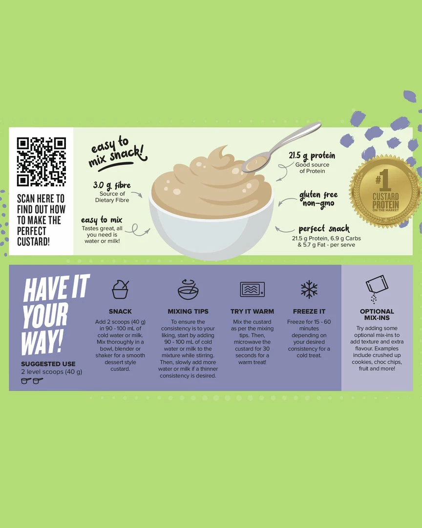 Muscle Nation CUSTARD Plant Protein - Apple Crumble - 25 Serves 5 Muscle Nation CUSTARD Plant Protein - Apple Crumble - 25 Serves