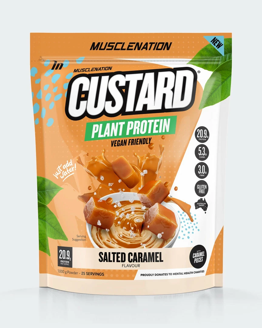 Muscle Nation 30% EOFY SALE CUSTARD Plant Protein - Salted Caramel - 25 Serves 3 Muscle Nation 30% EOFY SALE CUSTARD Plant Protein - Salted Caramel - 25 Serves