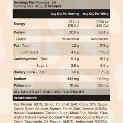 Muscle Nation 30% EOFY SALE CUSTARD Plant Protein - Salted Caramel - 25 Serves