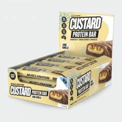 Muscle Nation CUSTARD Protein Bar - Choc Vanilla - Box Of 12