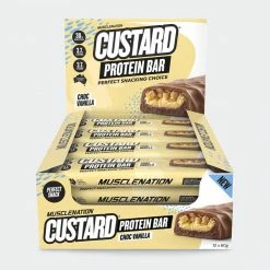 Muscle Nation CUSTARD Protein Bar - Choc Vanilla - Box Of 12