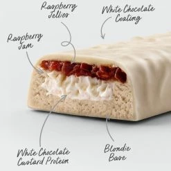 Muscle Nation 30% EOFY SALE CUSTARD Protein Bar - White Choc Raspberry