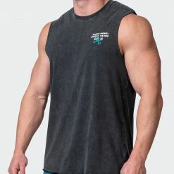 Muscle Nation Mens MN Club Vintage Tank - Washed Black Welcome To The Club 11 Muscle Nation Mens MN Club Vintage Tank - Washed Black Welcome To The Club