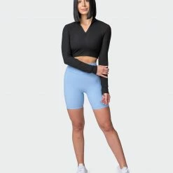 Muscle Nation Welcome To The Club Comfort 1/4 Zip Rib Top - Black