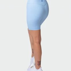 Muscle Nation Zero Rise Rib Bike Shorts - Periwinkle Welcome To The Club 14 Muscle Nation Zero Rise Rib Bike Shorts - Periwinkle Welcome To The Club