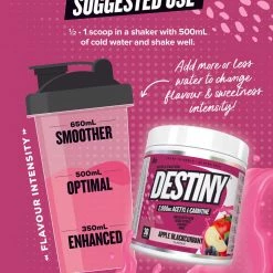 Muscle Nation DESTINY Pre Workout Burn - Apple Blackcurrant - 30 Serves