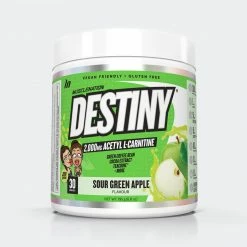 Muscle Nation DESTINY Pre Workout Burn - Sour Green Apple - 30 Serves