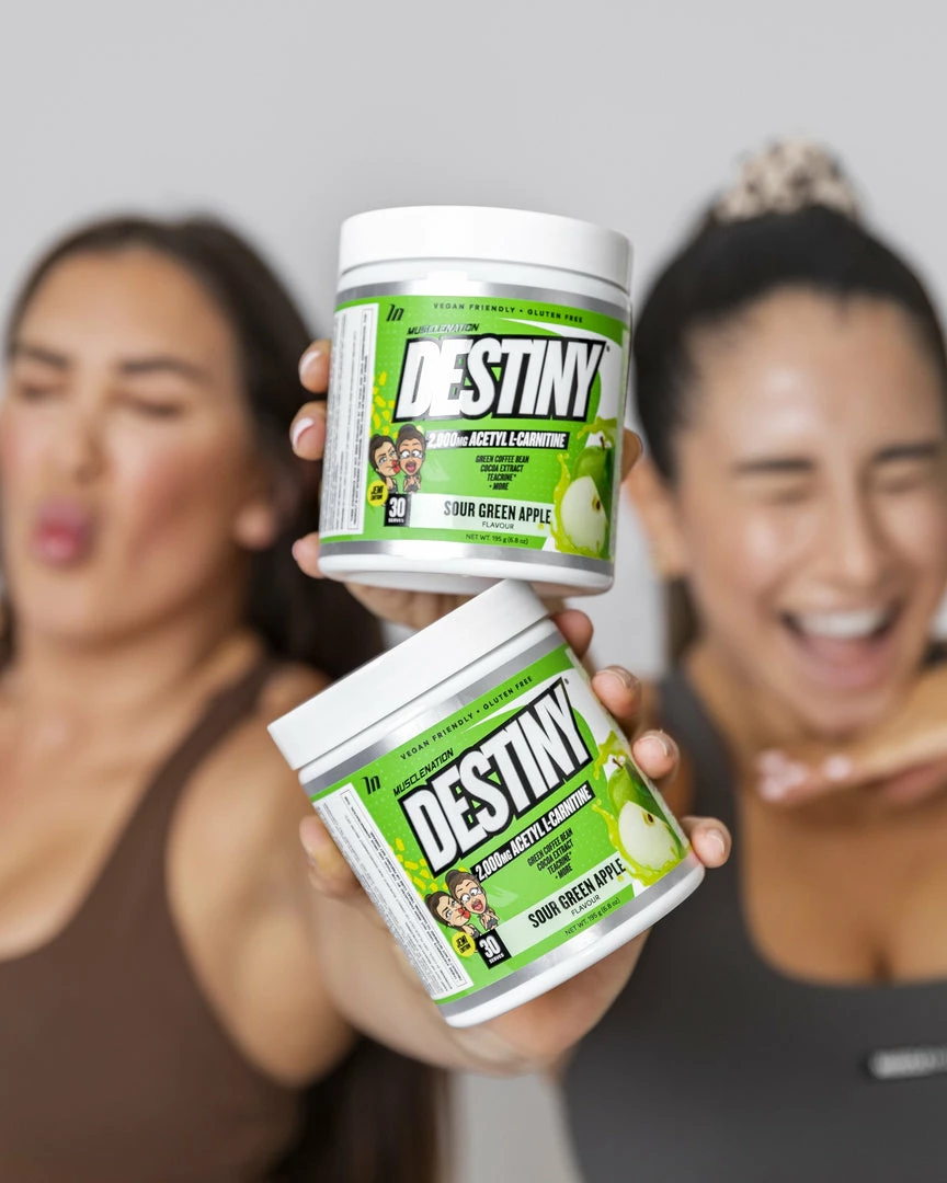 Muscle Nation DESTINY Pre Workout Burn - Sour Green Apple - 30 Serves 8 Muscle Nation DESTINY Pre Workout Burn - Sour Green Apple - 30 Serves