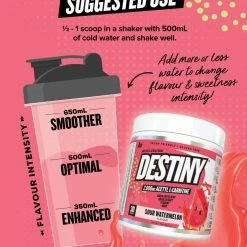 Muscle Nation DESTINY Pre Workout Burn - Sour Watermelon - 30 Serves 30% EOFY SALE