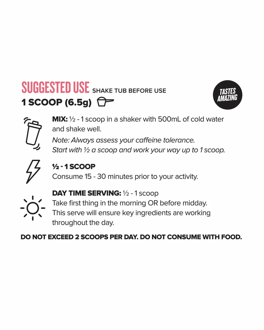 Muscle Nation DESTINY Pre Workout Burn - Sour Watermelon - 30 Serves 30% EOFY SALE 5 Muscle Nation DESTINY Pre Workout Burn - Sour Watermelon - 30 Serves 30% EOFY SALE