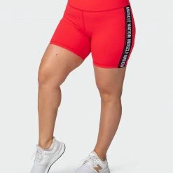 Muscle Nation Womens Dynamic Bike Shorts - Hot Red 14 Muscle Nation Womens Dynamic Bike Shorts - Hot Red
