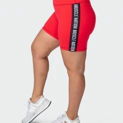 Muscle Nation Womens Dynamic Bike Shorts - Hot Red 18 Muscle Nation Womens Dynamic Bike Shorts - Hot Red