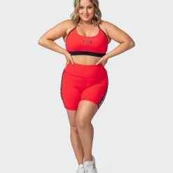 Muscle Nation Womens Dynamic Bike Shorts - Hot Red 19 Muscle Nation Womens Dynamic Bike Shorts - Hot Red