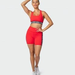 Muscle Nation Womens Dynamic Bike Shorts - Hot Red 20 Muscle Nation Womens Dynamic Bike Shorts - Hot Red