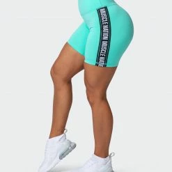 Muscle Nation Womens Dynamic Bike Shorts - Sea Glass