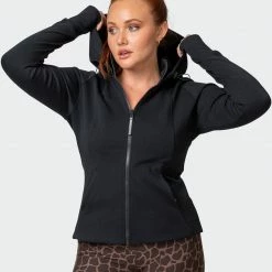 Muscle Nation Dynamic Zip Through Jacket - Black 30% EOFY SALE