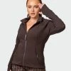 Muscle Nation Dynamic Zip Through Jacket - Cocoa 2 Muscle Nation Dynamic Zip Through Jacket - Cocoa