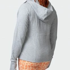 Muscle Nation Dynamic Zip Through Jacket - Light Grey Marl 30% EOFY SALE