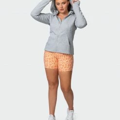 Muscle Nation Dynamic Zip Through Jacket - Light Grey Marl 30% EOFY SALE