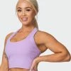 Muscle Nation Welcome To The Club Classic Rib Cropped Tank - Lilac