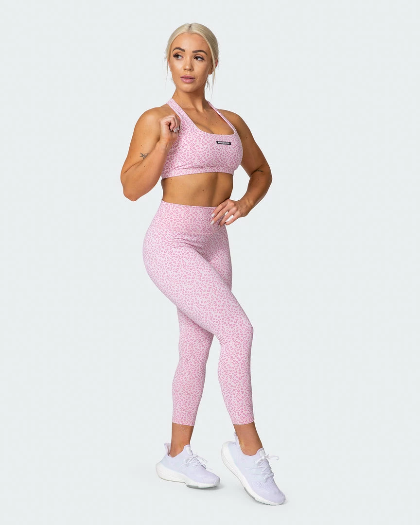 Muscle Nation Signature Scrunch 7/8 Leggings - Rose Quartz Mini Cheetah Print 10 Muscle Nation Signature Scrunch 7/8 Leggings - Rose Quartz Mini Cheetah Print