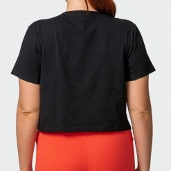 Muscle Nation Elevate Cropped Tee - Black 30% EOFY SALE