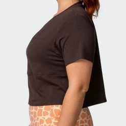 Muscle Nation 30% EOFY SALE Elevate Cropped Tee - Cocoa