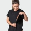Muscle Nation Elevate Maternity Tee - Black 30% EOFY SALE